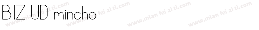 BIZ UD mincho字体转换